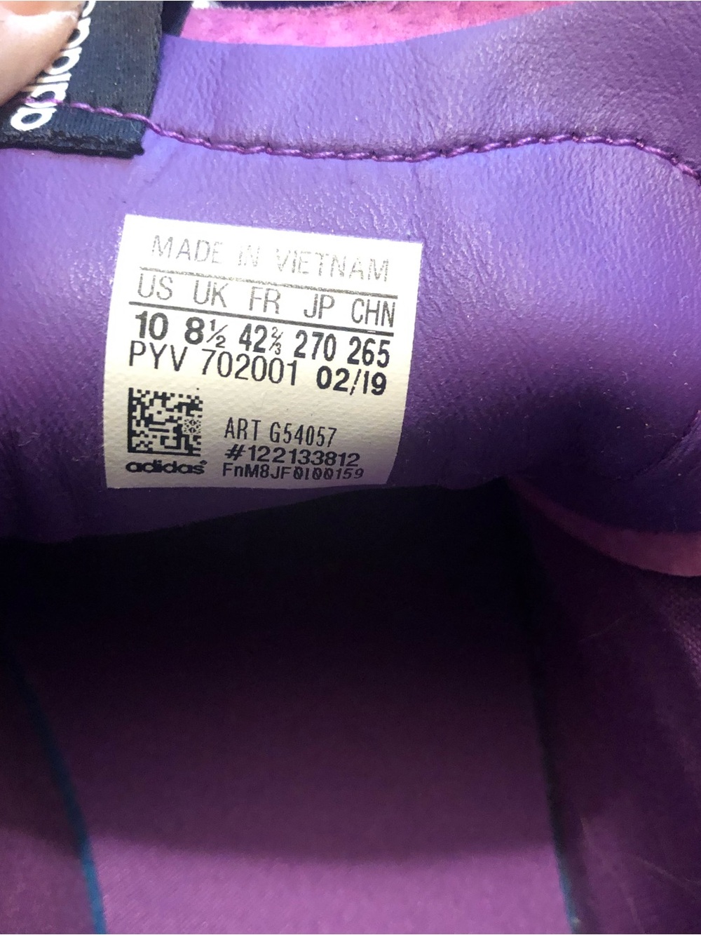 Adidas Hypersleek Platform Sneakers Purple and black houndstooth NWT W 10 - Picture 10 of 11